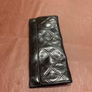 HOBO Black Quilted Leather Wallet